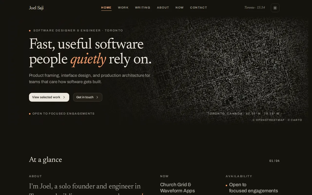 Joel Saji homepage — website