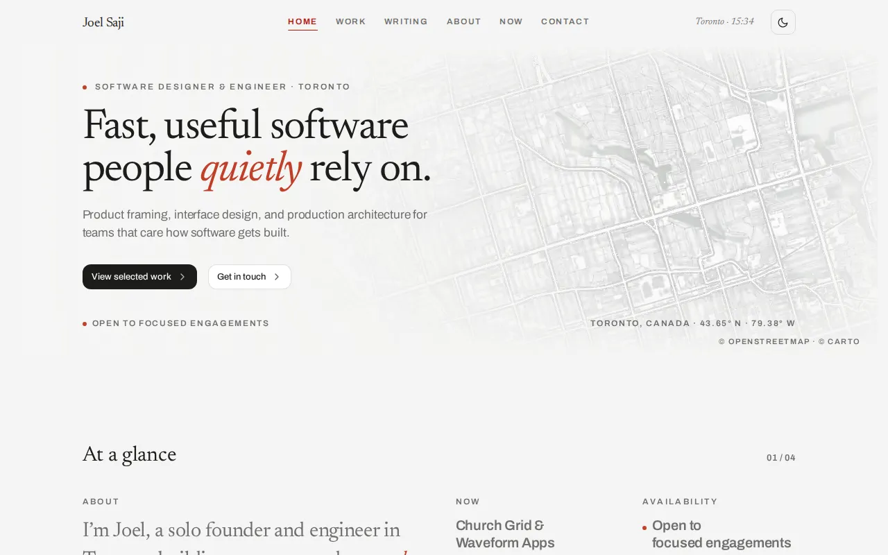 Joel Saji homepage — website
